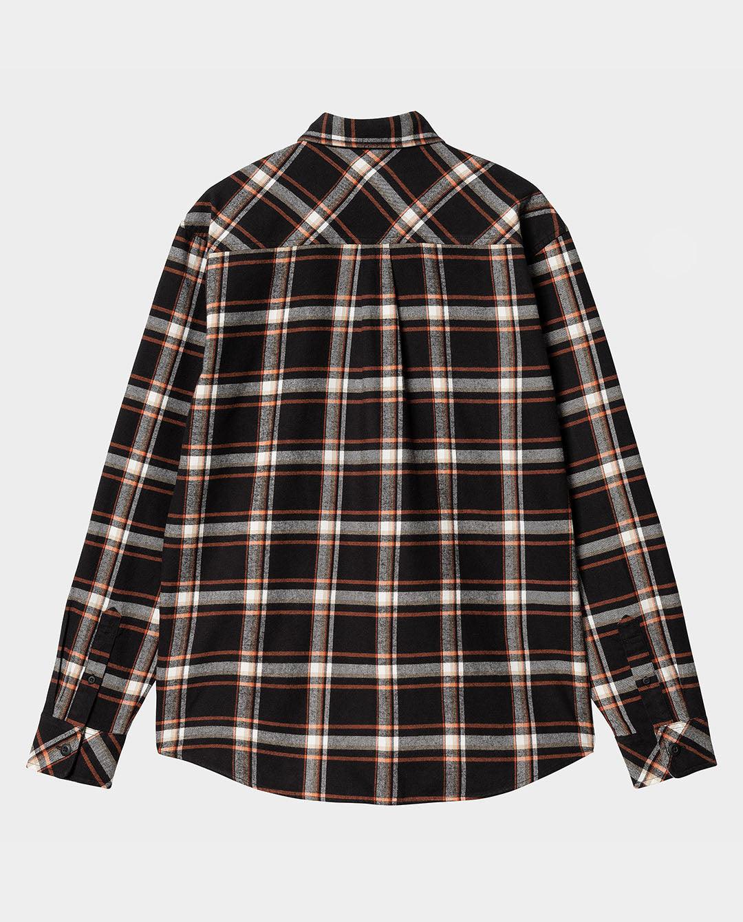 Carhartt WIP - Barten LS Check Shirt - Black Shirts Carhartt   