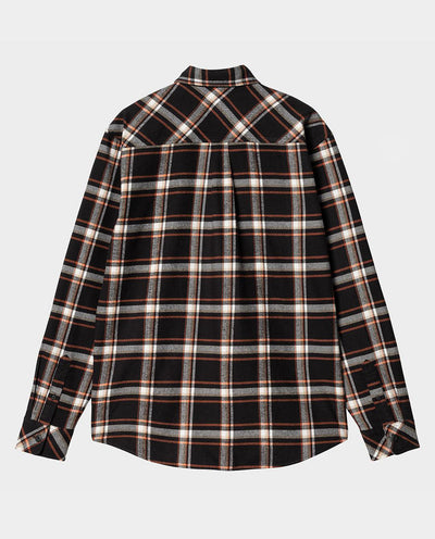 Carhartt WIP - Barten LS Check Shirt - Black Shirts Carhartt   