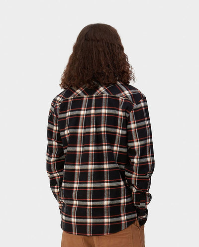 Carhartt WIP - Barten LS Check Shirt - Black Shirts Carhartt   