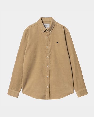Carhartt WIP - Madison Fine Cord Shirt - Sable Shirts Carhartt   