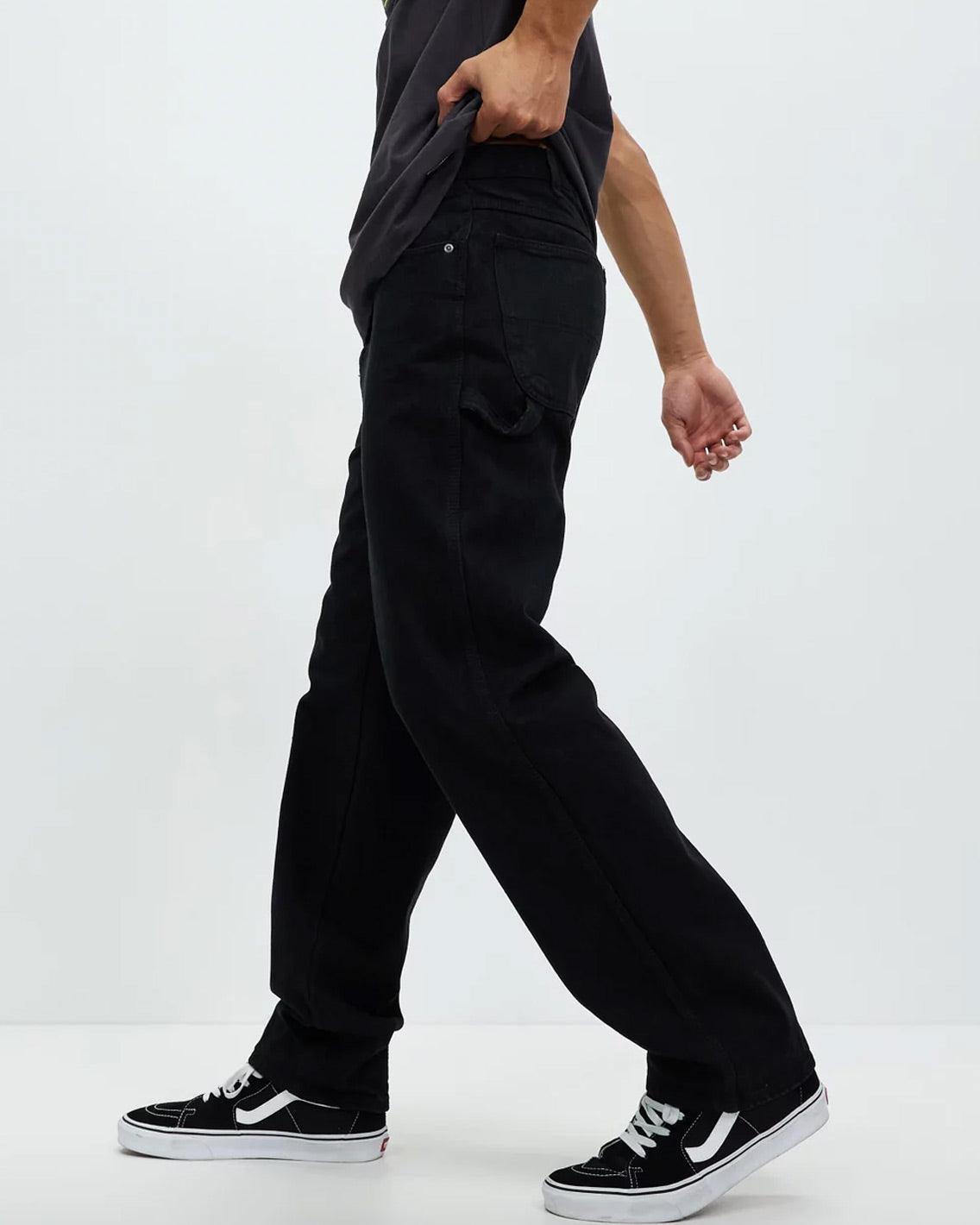 Dickies - Relaxed Fit Carpenter Duck Jean - Rinsed Black Pants Dickies   