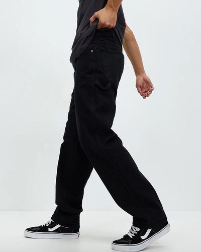 Dickies - Relaxed Fit Carpenter Duck Jean - Rinsed Black Pants Dickies   