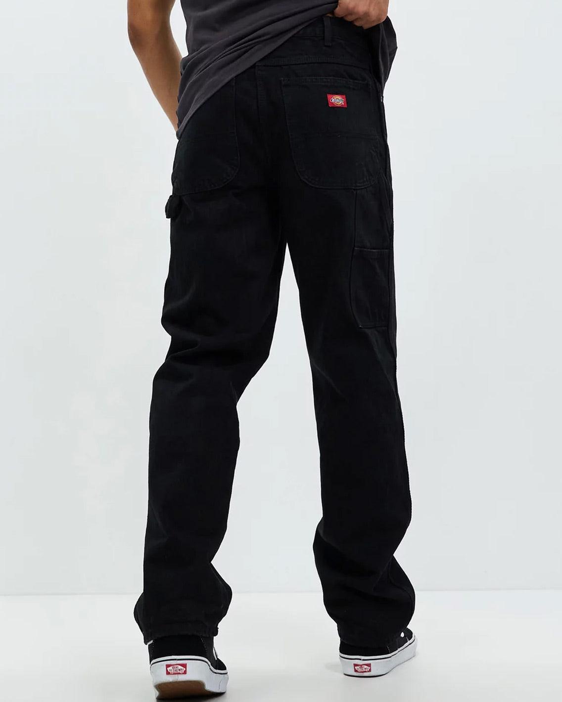 Dickies - Relaxed Fit Carpenter Duck Jean - Rinsed Black Pants Dickies   