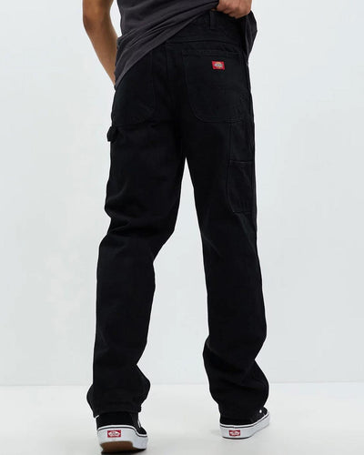 Dickies - Relaxed Fit Carpenter Duck Jean - Rinsed Black Pants Dickies   