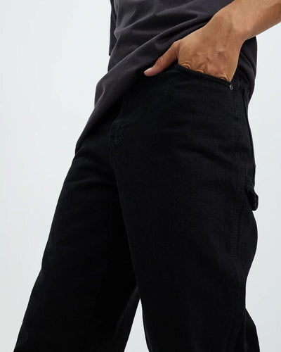 Dickies - Relaxed Fit Carpenter Duck Jean - Rinsed Black Pants Dickies   