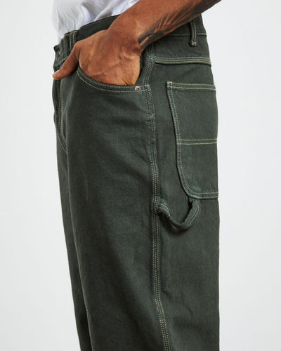 Dickies - Relaxed Fit Carpenter Duck Jean - Rinsed Moss Pants Dickies   