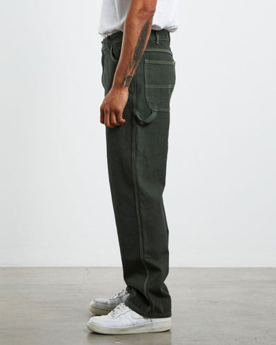 Dickies - Relaxed Fit Carpenter Duck Jean - Rinsed Moss Pants Dickies   