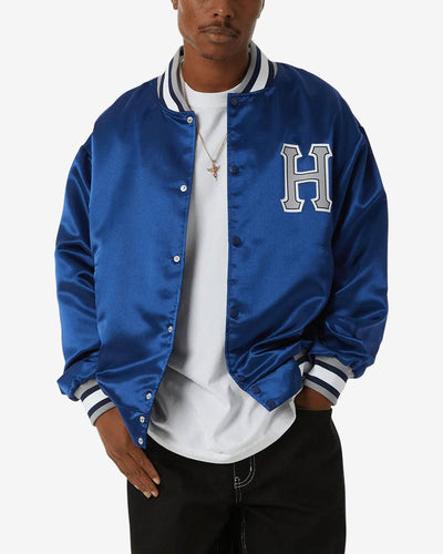 HUF - Crackerjack Satin Baseball Jacket - Navy Jackets HUF   