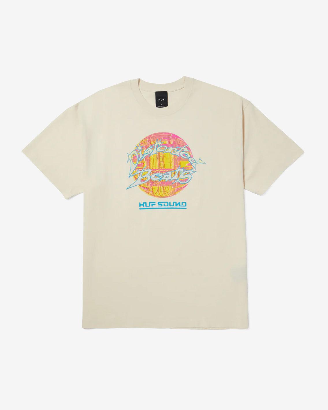 HUF - Distorted Washed Tee - Bone T-Shirts HUF   