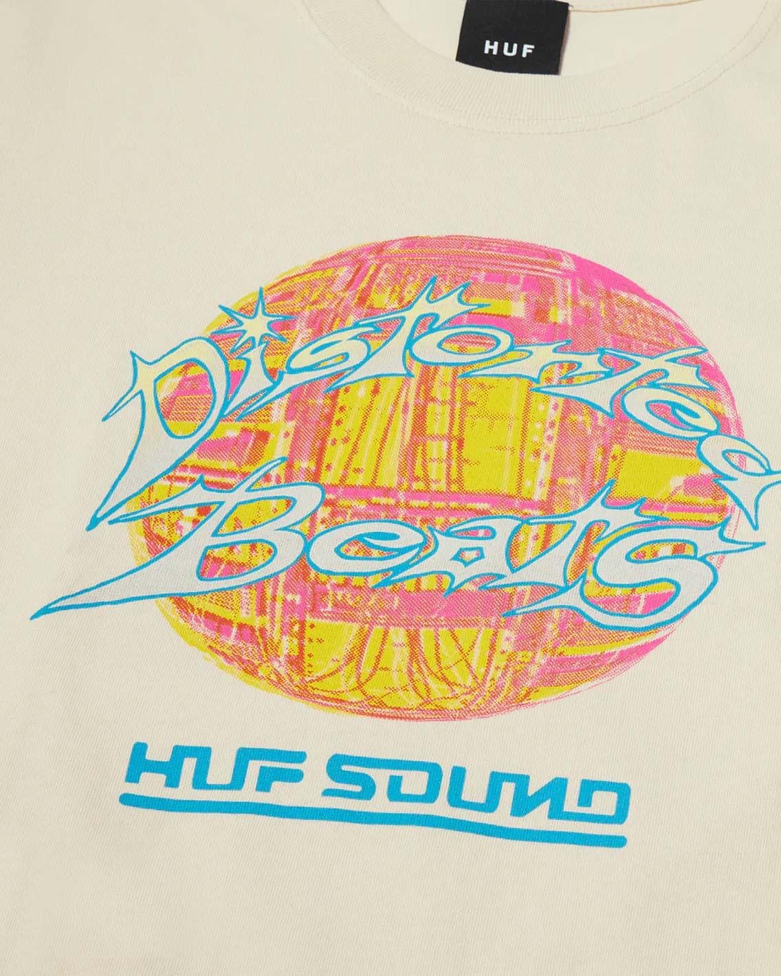 HUF - Distorted Washed Tee - Bone T-Shirts HUF   