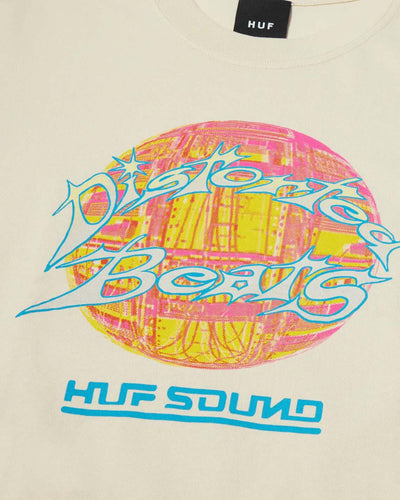 HUF - Distorted Washed Tee - Bone T-Shirts HUF   