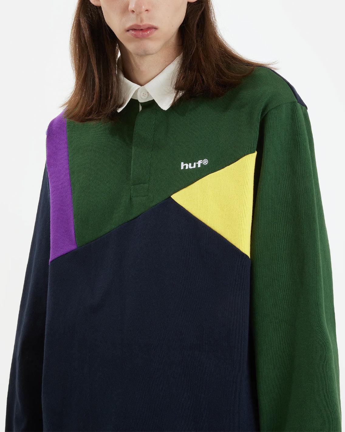 HUF - Mixed Up L/S Knit Polo - Navy Shirts HUF   