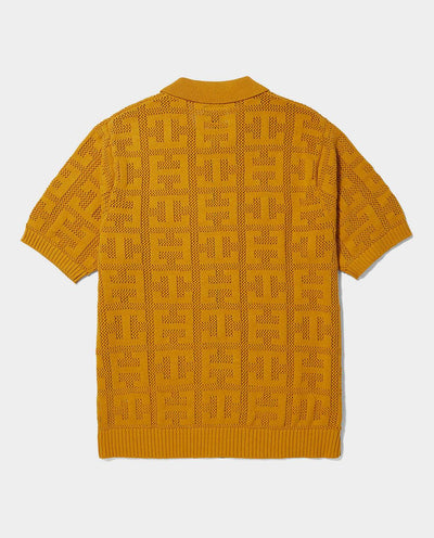 Huf - Monogram Jacquard Zip Sweater - Dijon Shirts HUF   