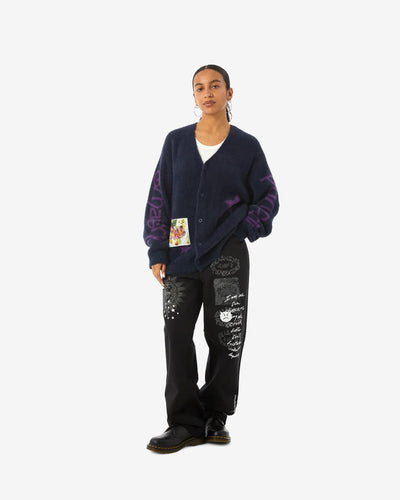 HUF x Smashing Pumpkins - Siva Mohair Cardigan - Navy Crewneck HUF   