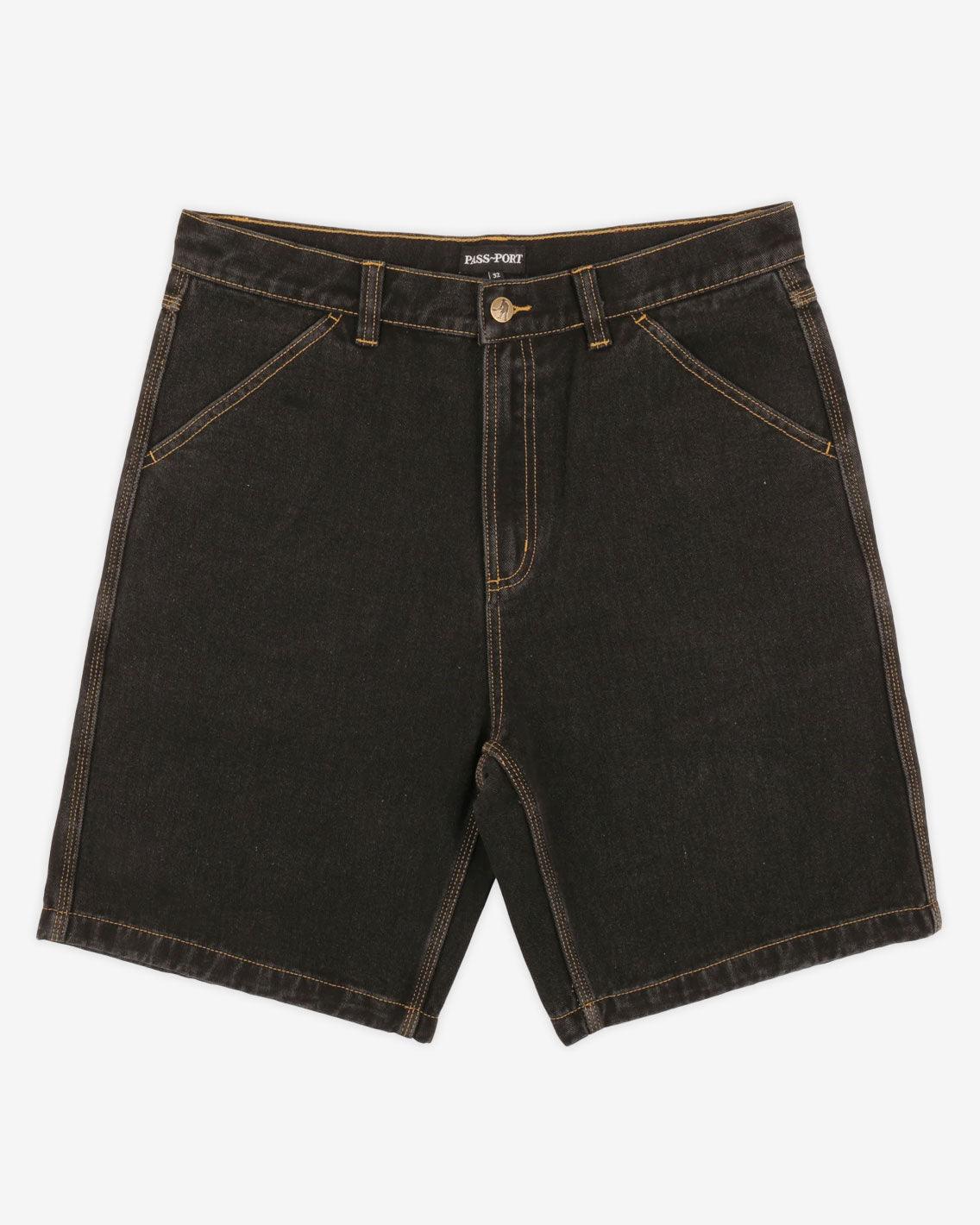 Pass~Port - Workers Club Denim Short - Washed Black Shorts Pass~Port   