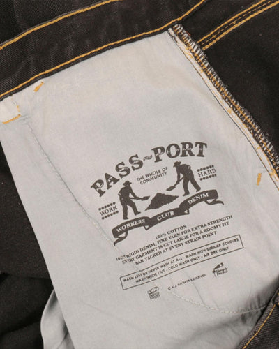Pass~Port - Workers Club Denim Short - Washed Black Shorts Pass~Port   