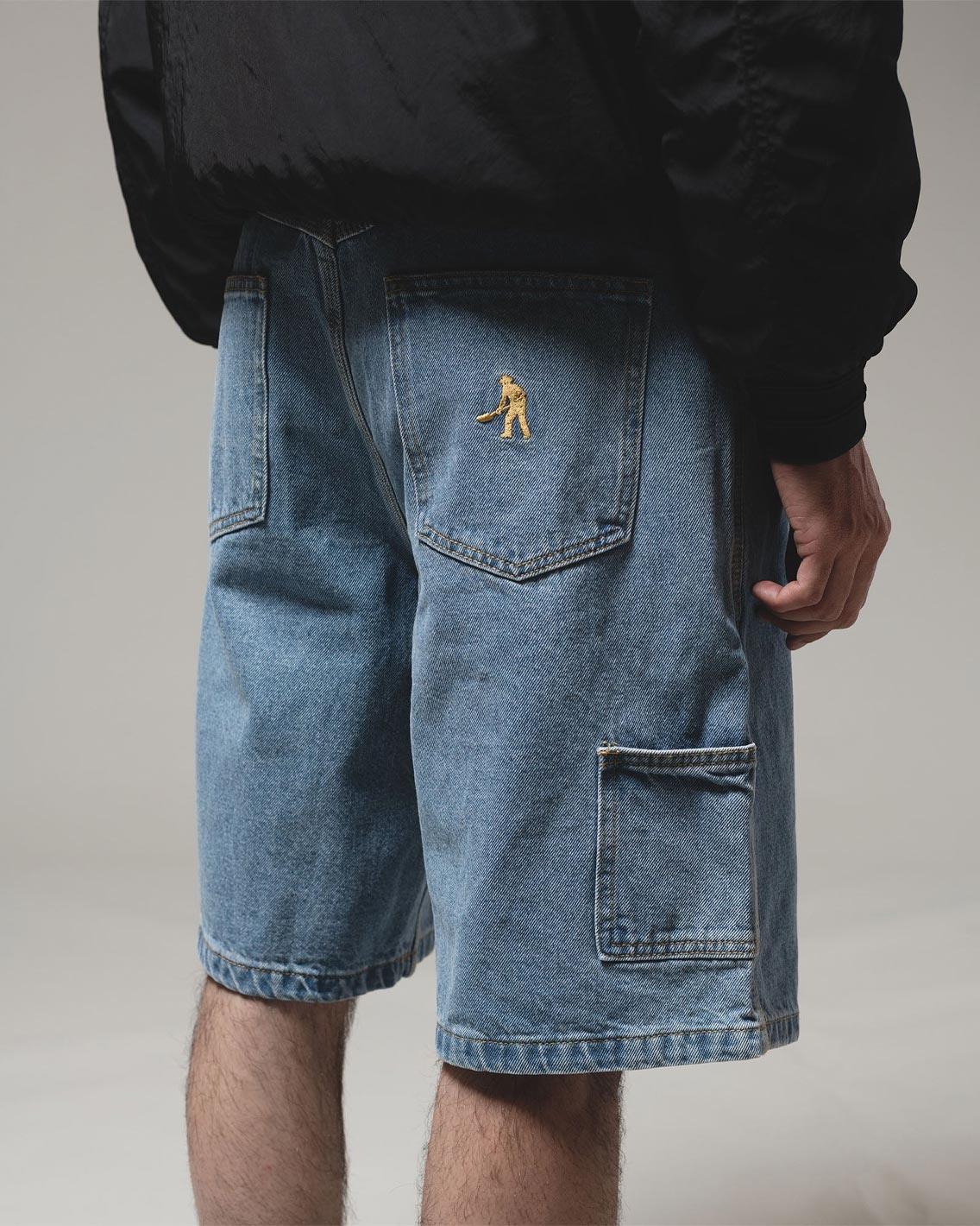 Pass~Port - Workers Club Denim Short - Washed Light Indigo Shorts Pass~Port   