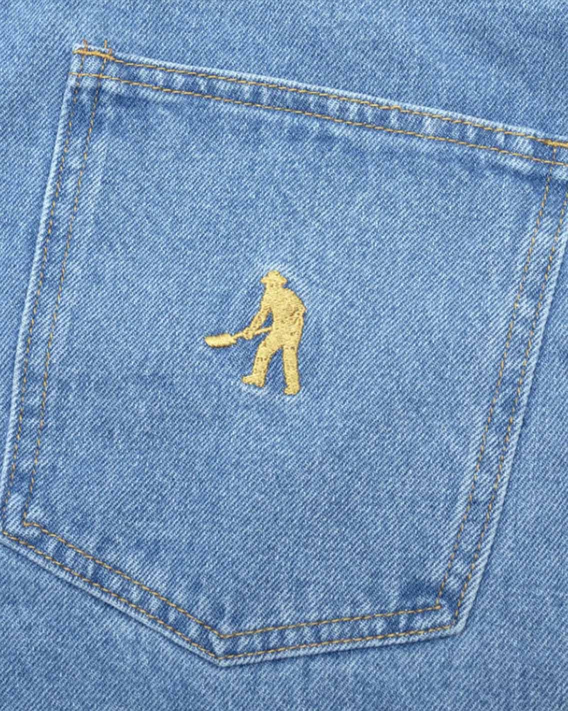 Pass~Port - Workers Club Denim Short - Washed Light Indigo Shorts Pass~Port   
