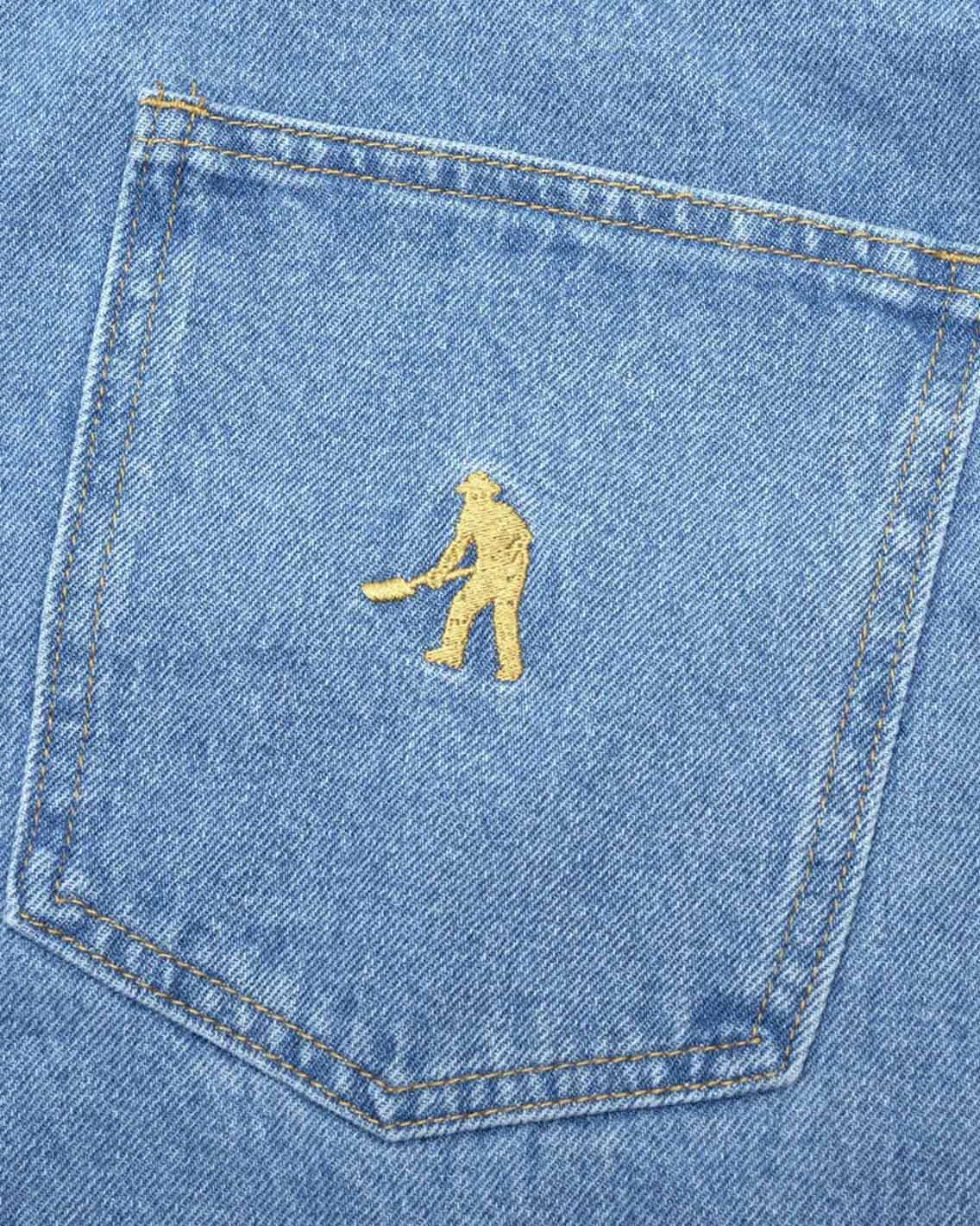 Passport - Workers Club Denim Jean - Washed Light Indigo Pants Passport   