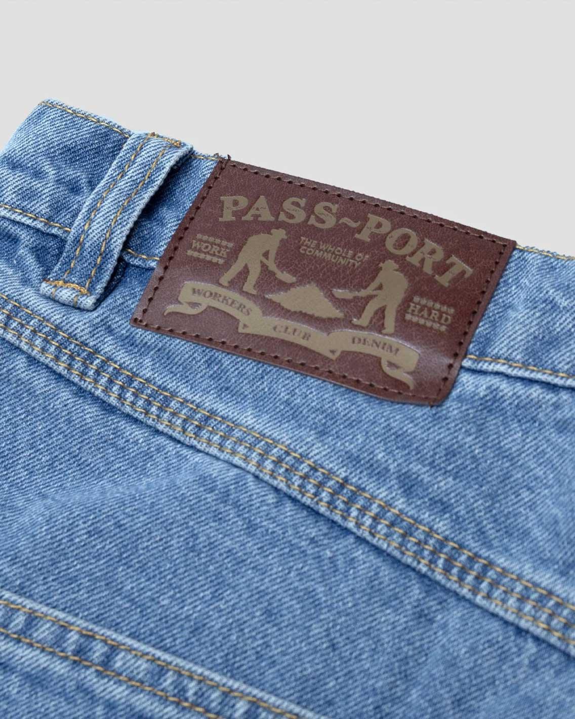 Passport - Workers Club Denim Jean - Washed Light Indigo Pants Passport   