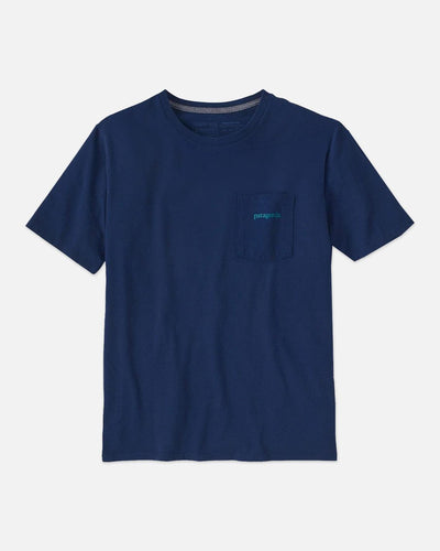 Patagonia - Line Logo Ridge Pocket Responsibili Tee - Lagom Blue T-Shirts Patagonia   