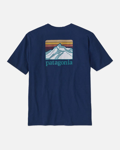 Patagonia - Line Logo Ridge Pocket Responsibili Tee - Lagom Blue T-Shirts Patagonia   
