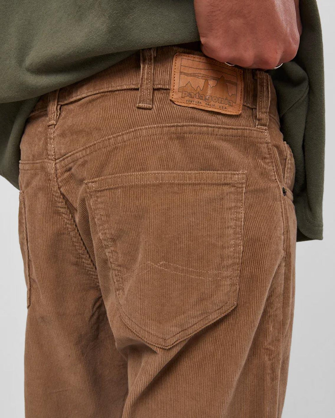 Patagonia Organic Cotton Corduroy Jeans Khaki FallenFront