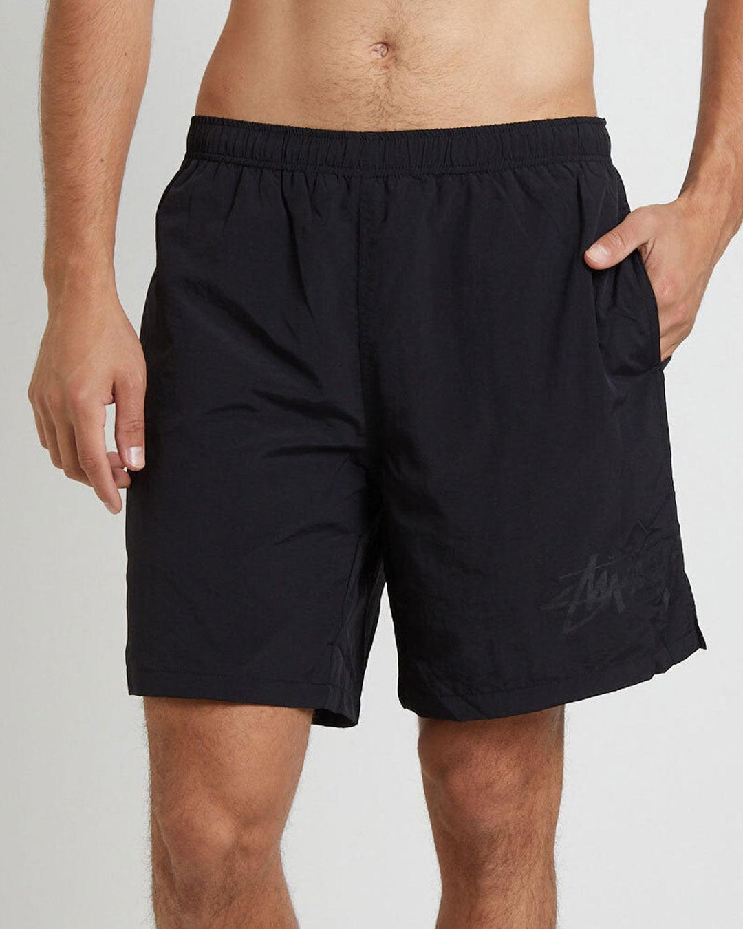 Stussy Big Stock Nylon Short in Black | FallenFront NZ