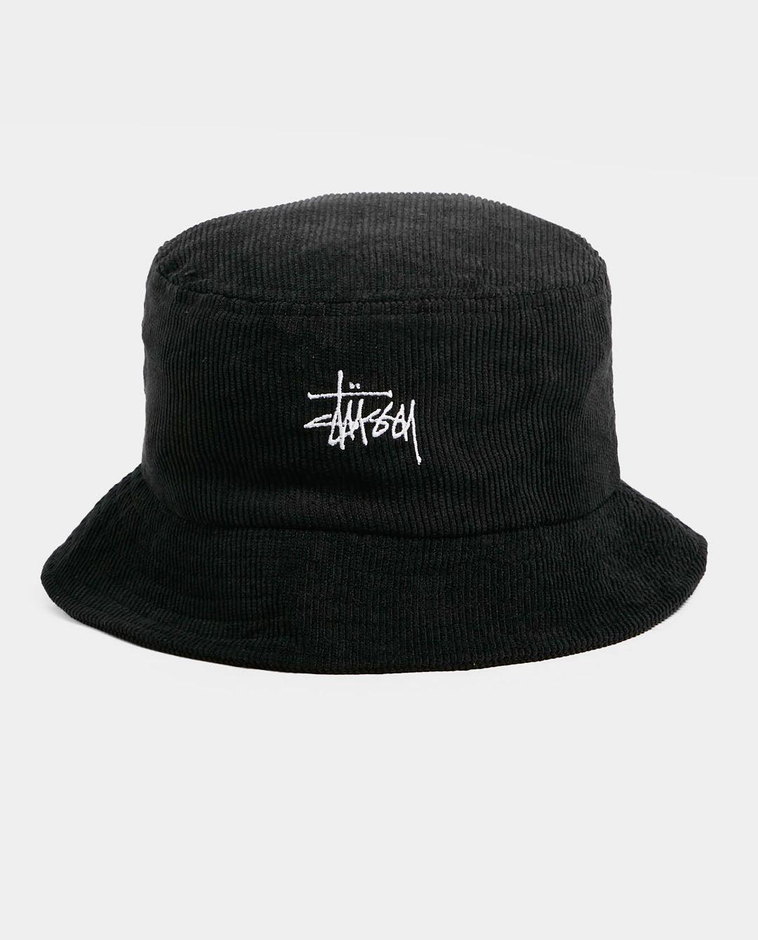 Stussy Graffiti Cord Bucket Hat - Black Hats Stussy   
