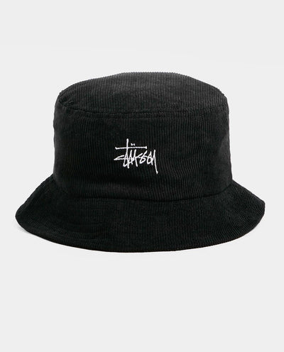 Stussy Graffiti Cord Bucket Hat - Black Hats Stussy   
