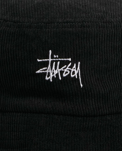 Stussy Graffiti Cord Bucket Hat - Black Hats Stussy   