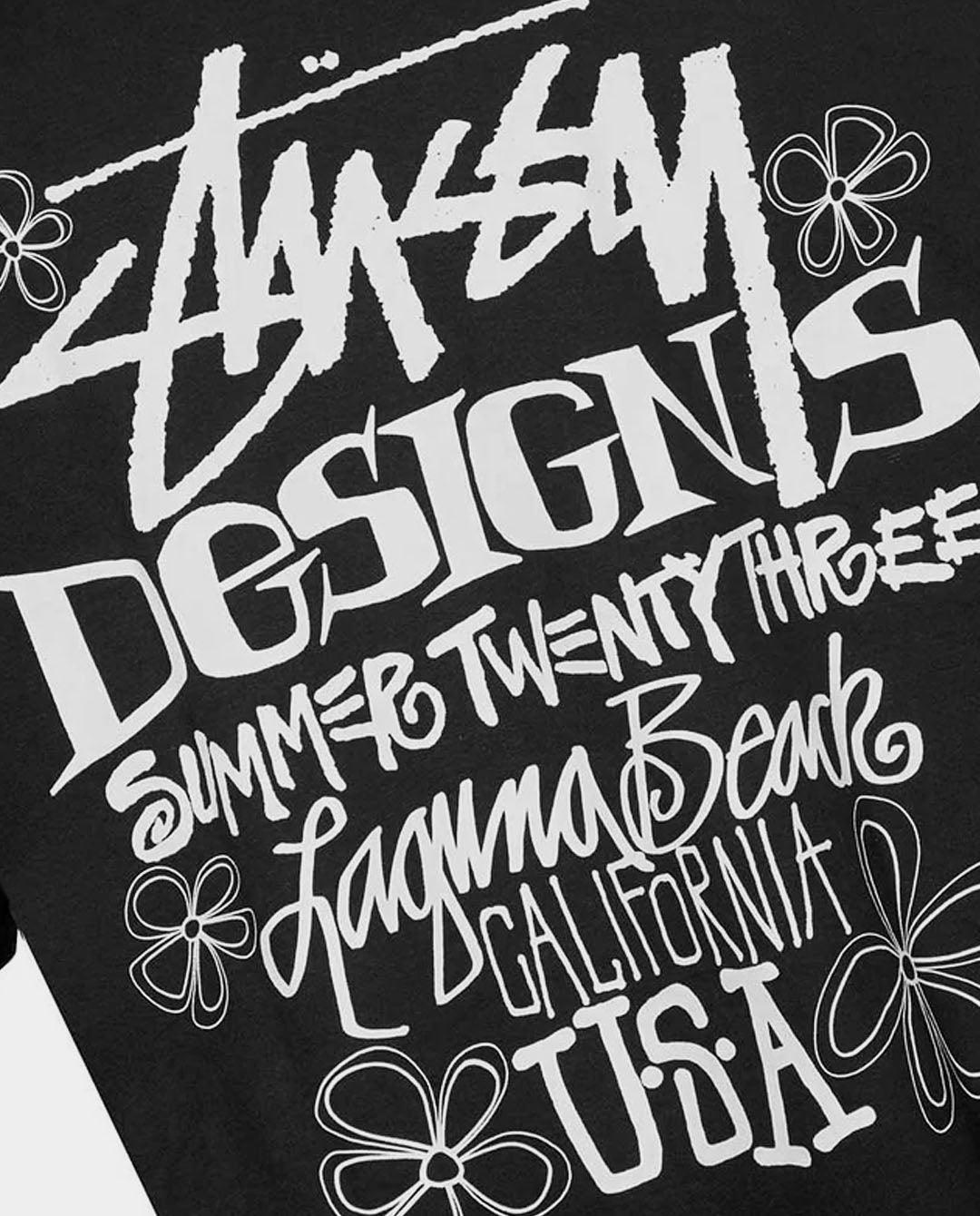 Stussy Laguna Beach T-Shirt | Black | FallenFront | Afterpay
