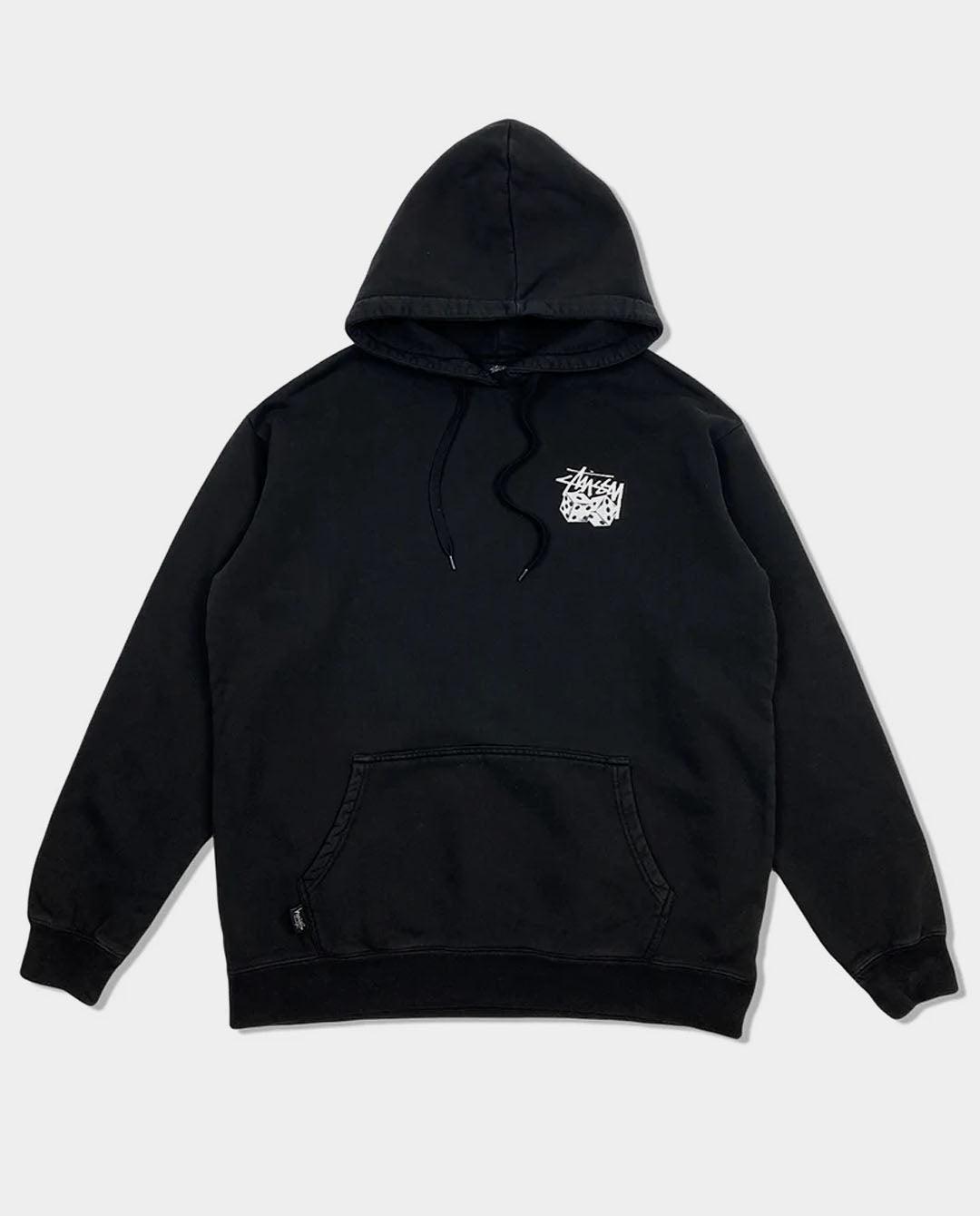 Stussy Pair Of Dice Hood in Black | FallenFront | Afterpay
