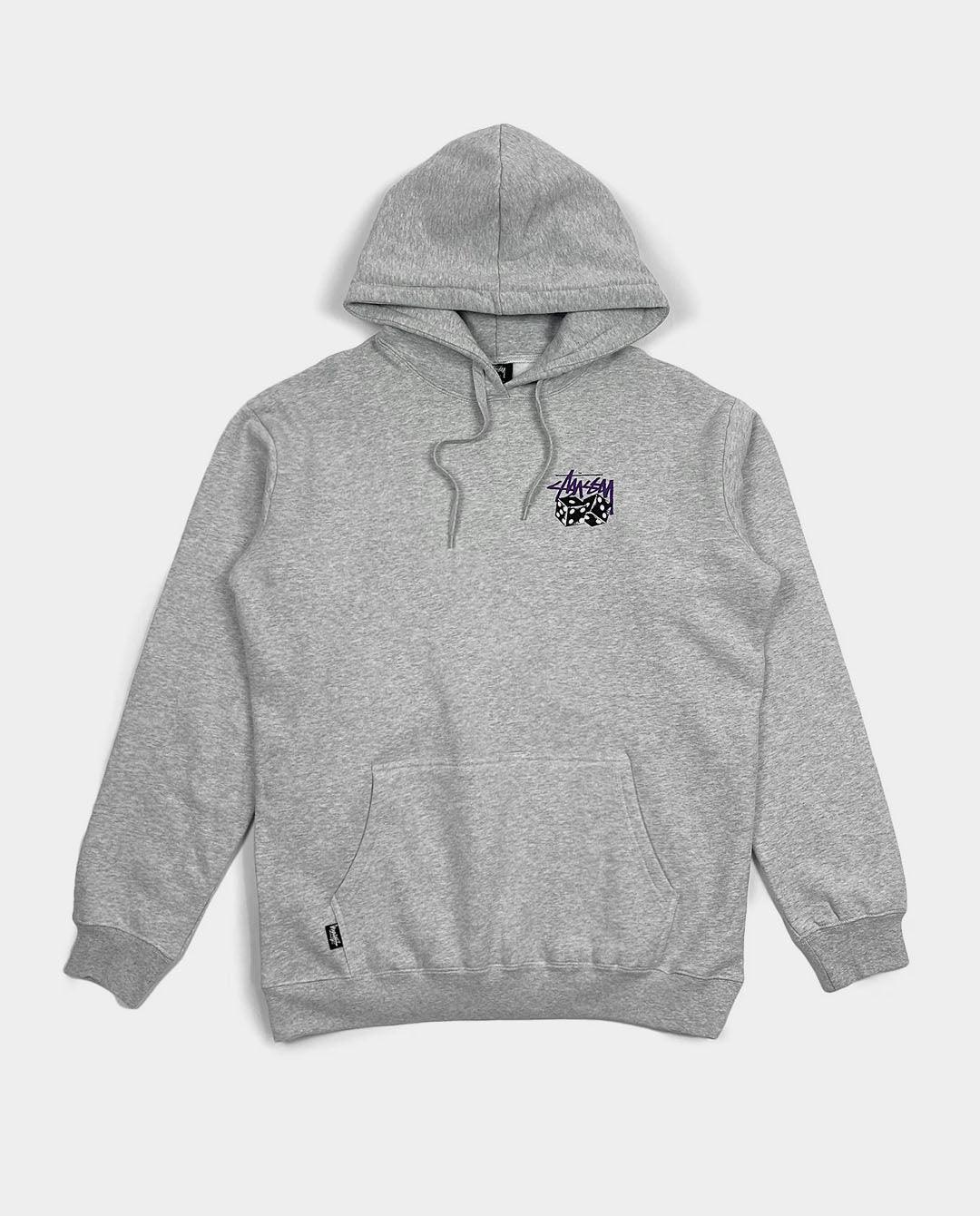 Stussy Pair Of Dice Hood in Grey | FallenFront | Afterpay