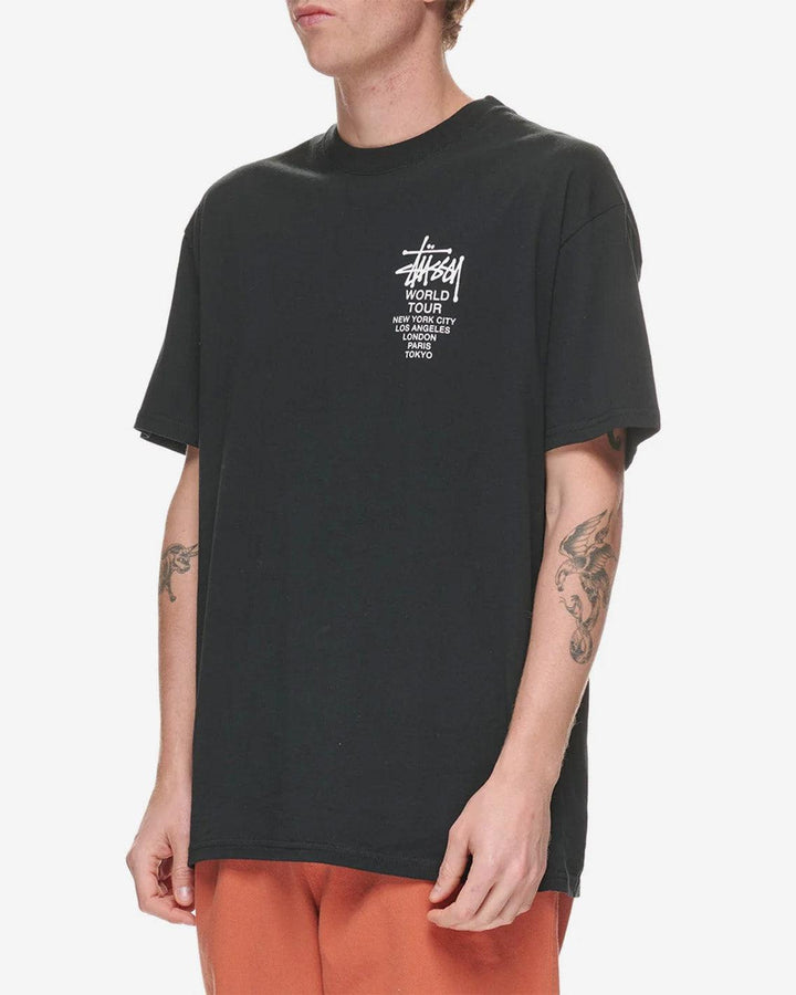 Stussy Solid World Tour LCB Tee in Black | FallenFront NZ
