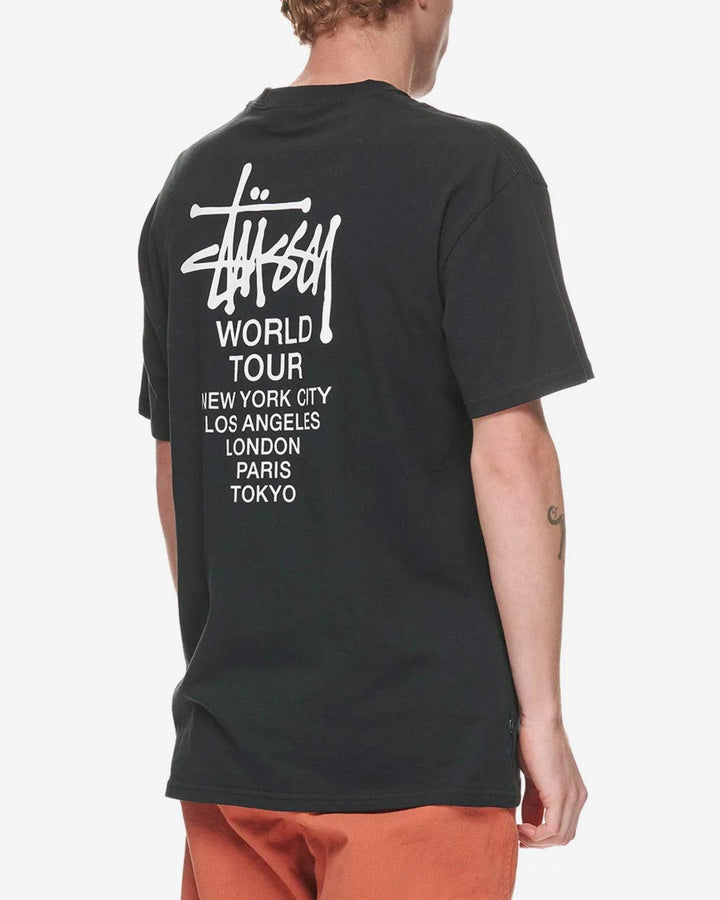 Stussy World Tour Tee 25SS black M ② Buy Stussy World Tour Tee 'Black' - 1903053 BLAC | GOAT CA