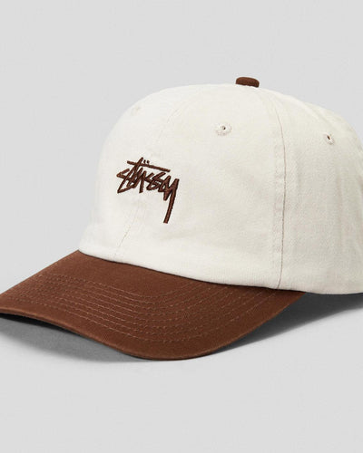 Stussy - Stock Low Pro Hat - Mud / Winter White Hats Stussy   