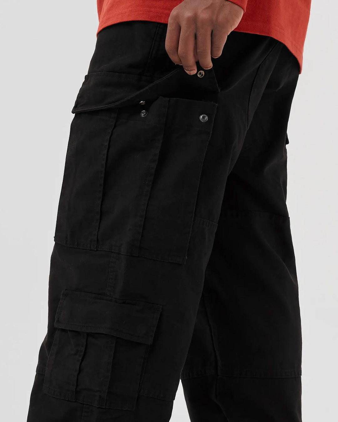 Stussy Surplus Cargo Pant in Pigment Black FallenFront NZ
