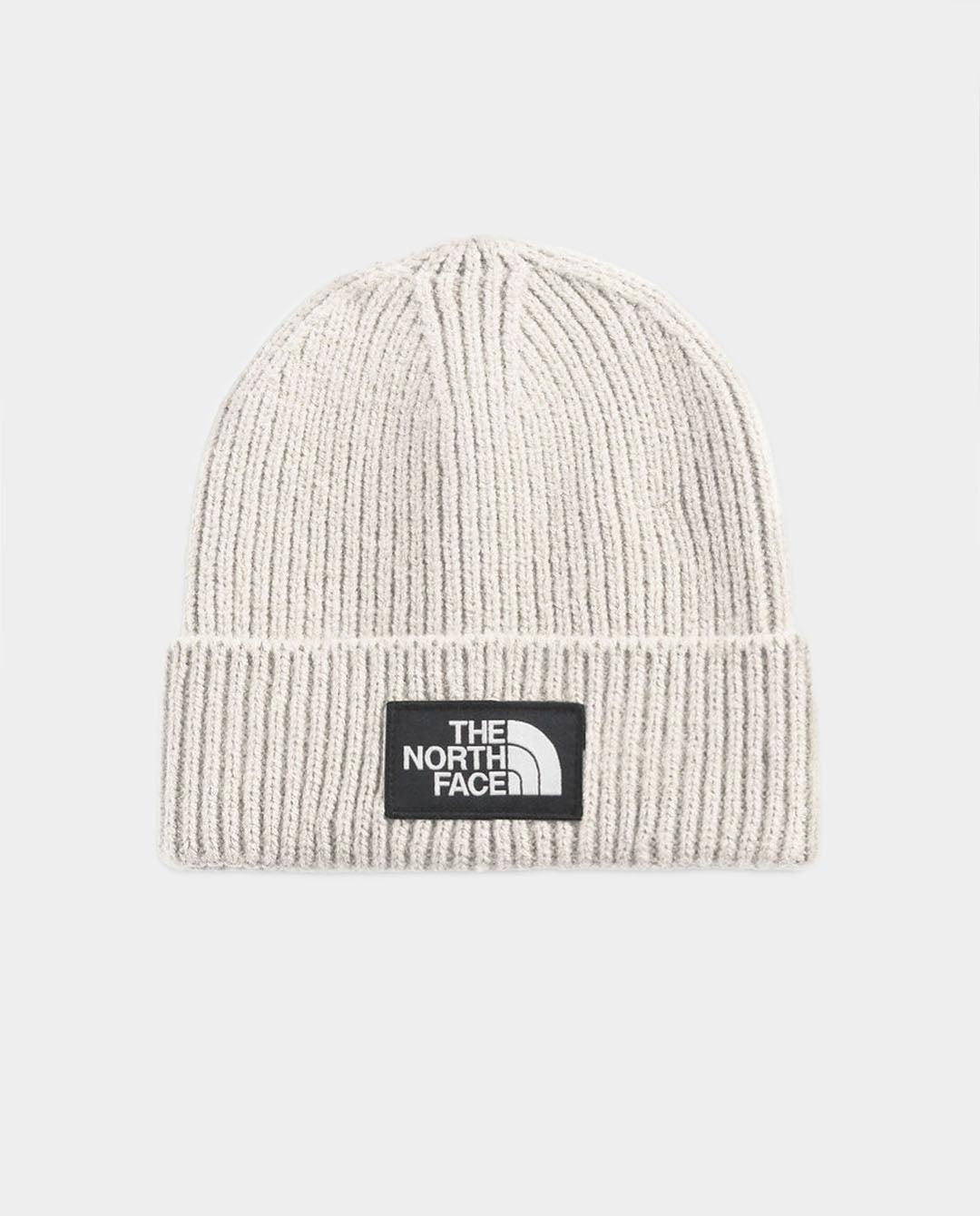 The North Face - TNF Logo Box Cuff Beanie - Gardenia White Beanie The North Face   
