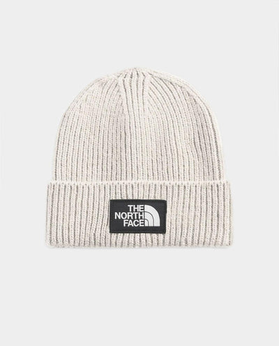 The North Face - TNF Logo Box Cuff Beanie - Gardenia White Beanie The North Face   