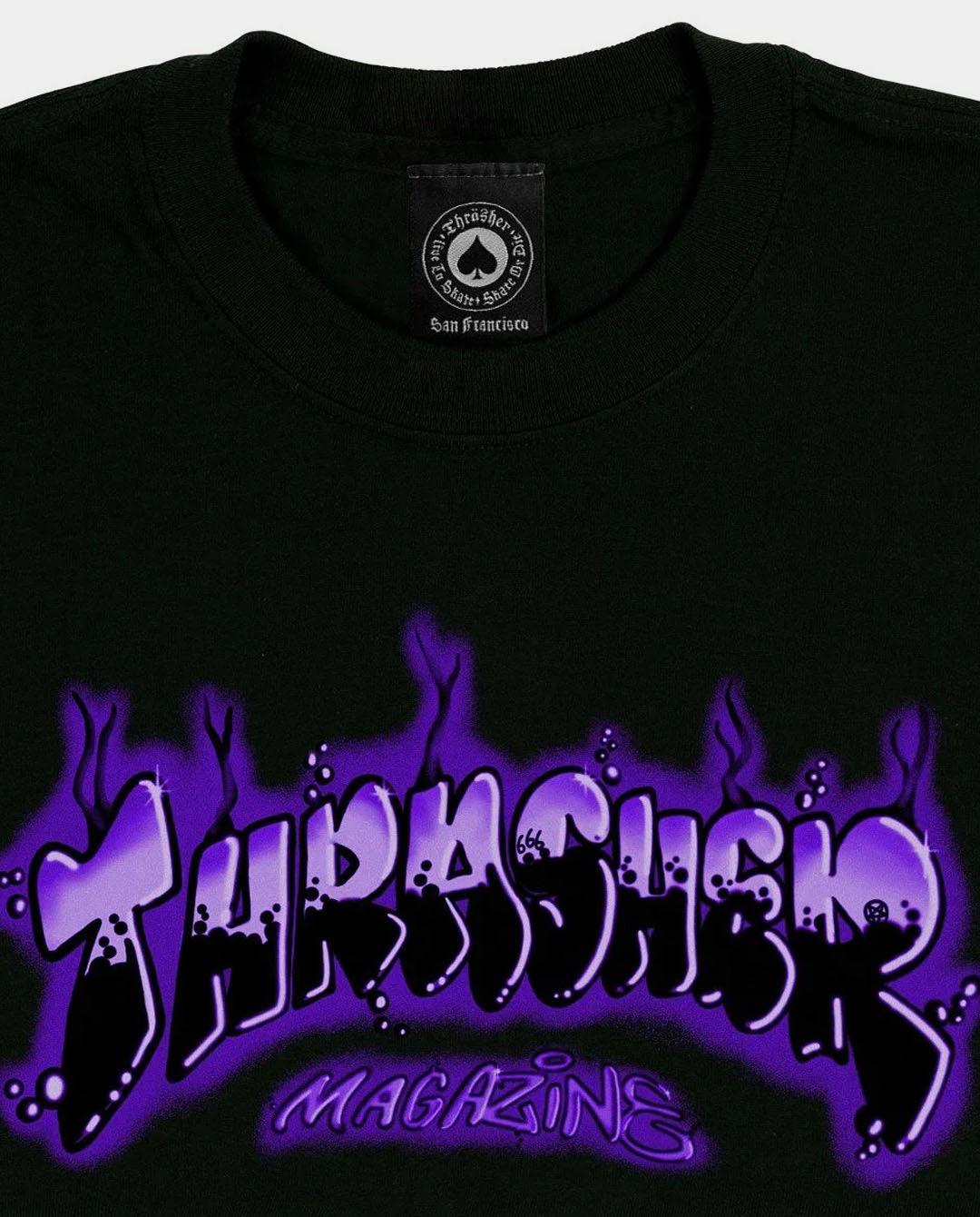 Thrasher Airbrush T-Shirt Black