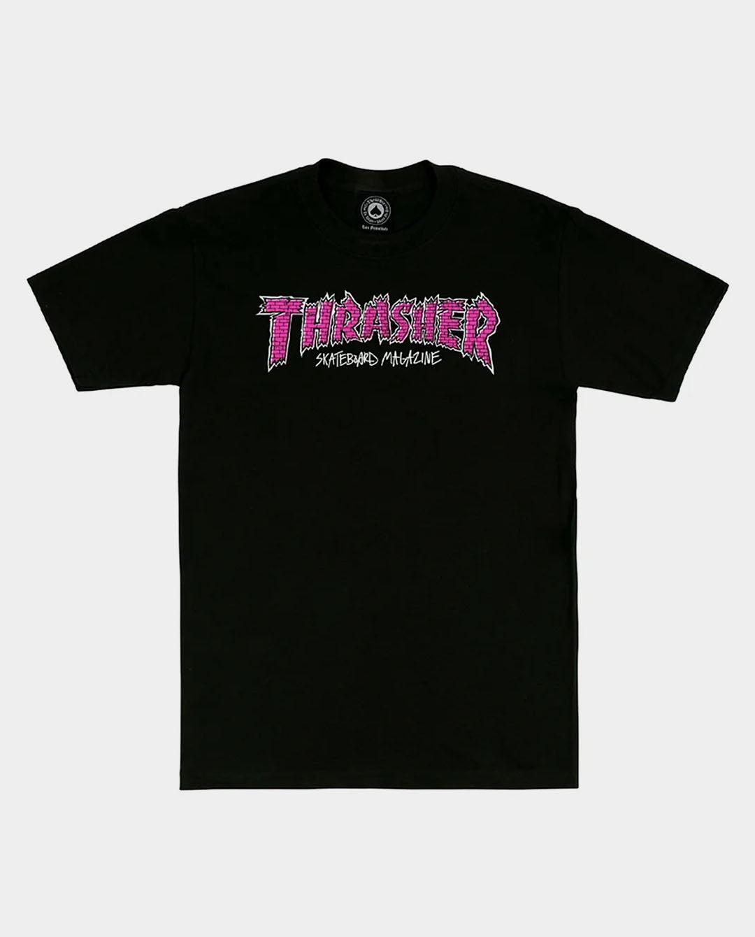Thrasher - Brick T-Shirt - Black T-Shirts Thrasher   
