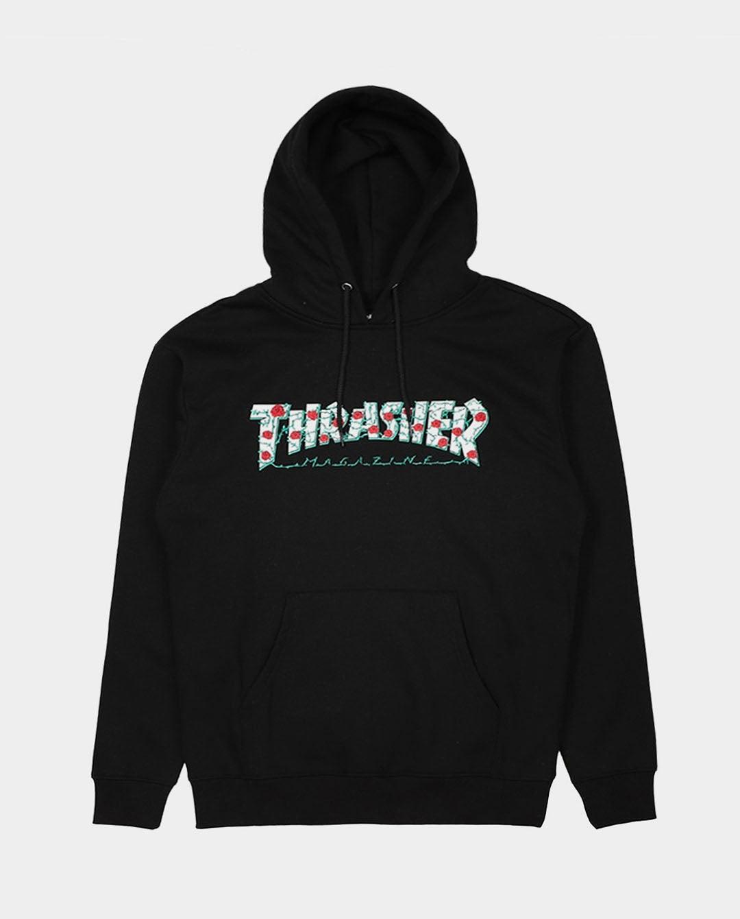 Trasher Roses Thrasher Roses Hood in Black | FallenFront | Afterpay