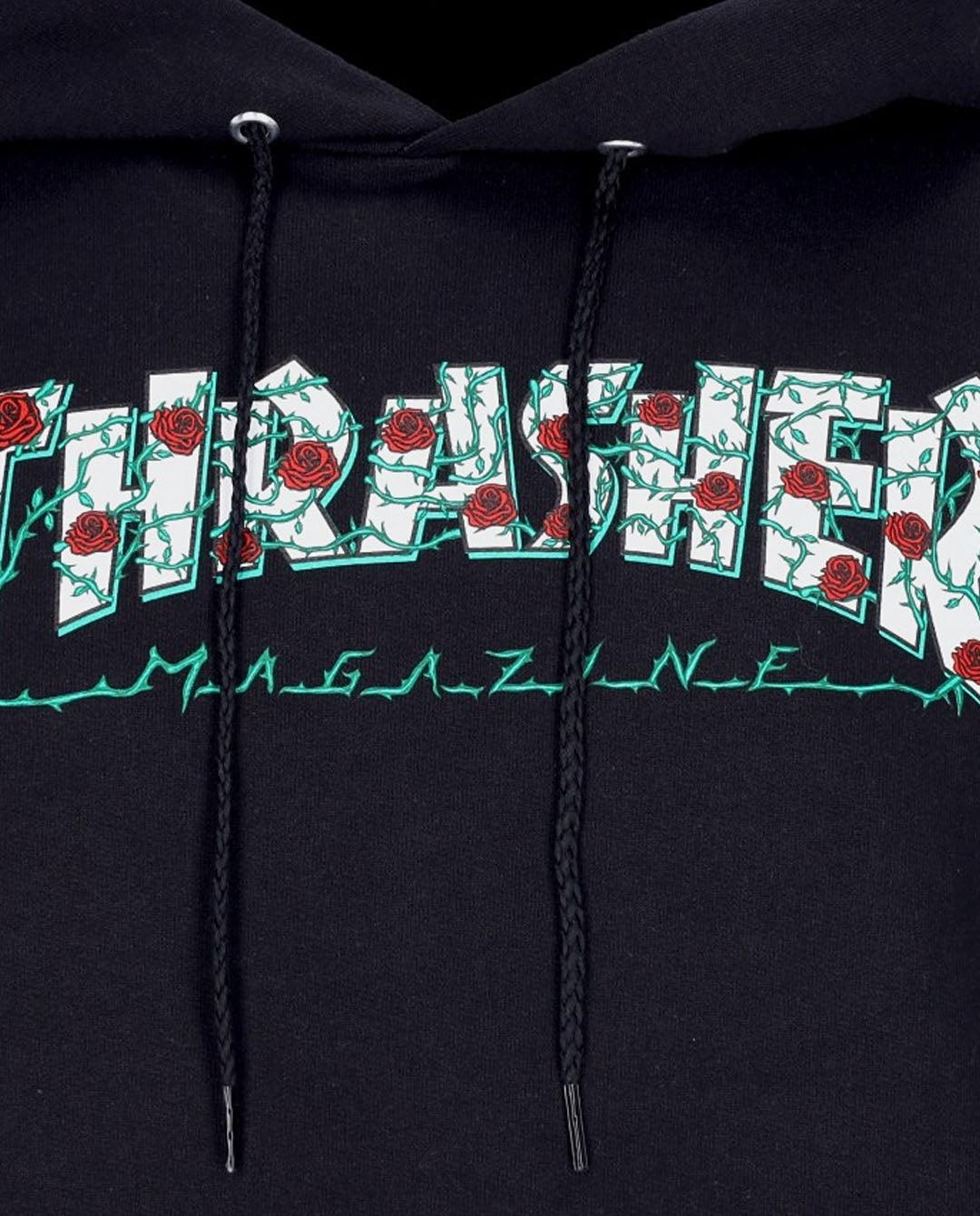 Thrasher Roses Hood in Black FallenFront Afterpay