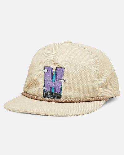 HUF - City H Corduroy Snapback Hat - Natural