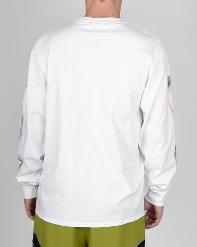 HUF x Pleasures - Spore L/S Tee - White