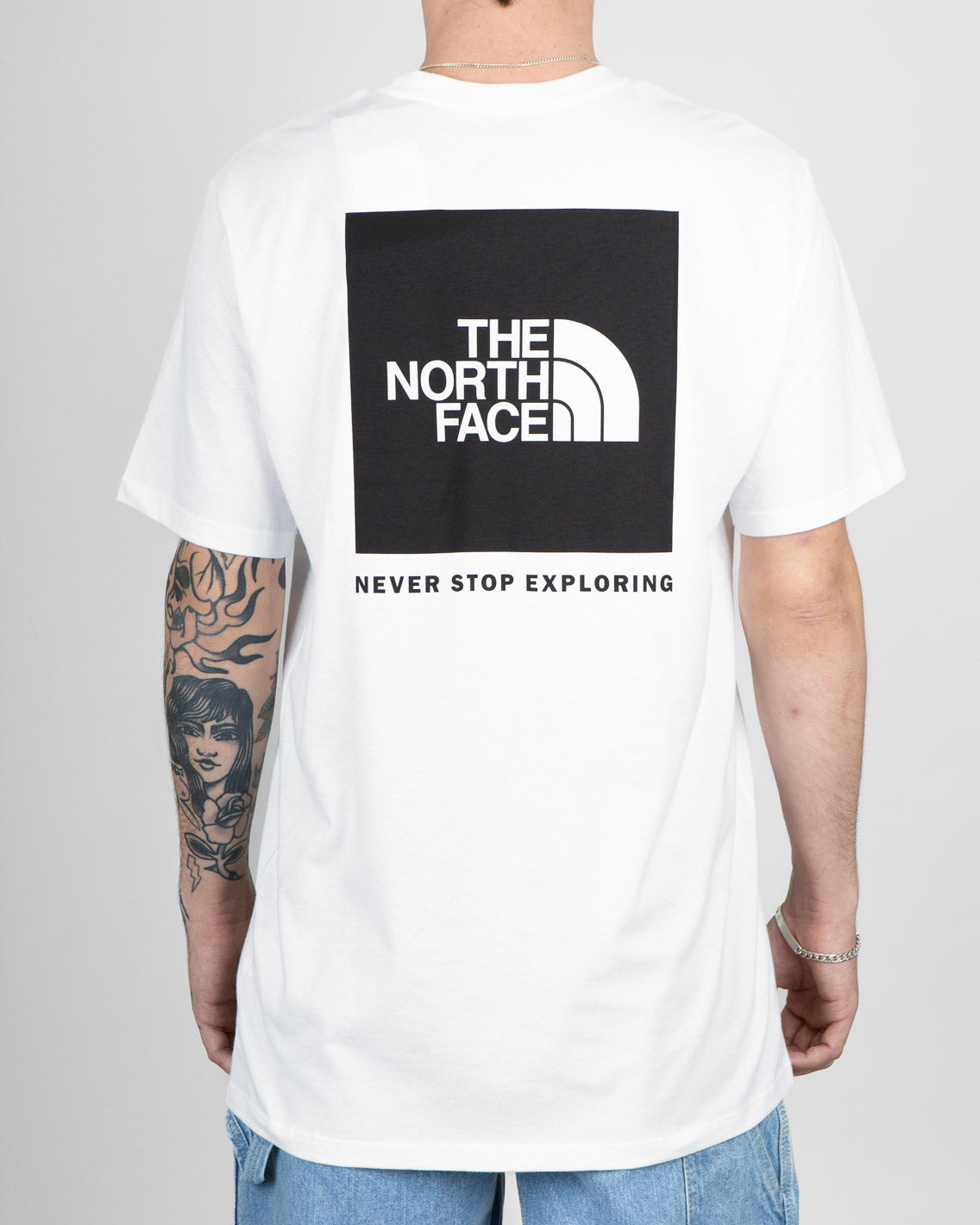 The North Face - Short Sleeve Box NSE Tee - TNF White / TNF Black