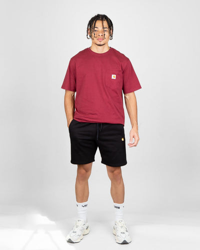 Carhartt - Chase Sweat Short - Black / Gold Shorts Carhartt   