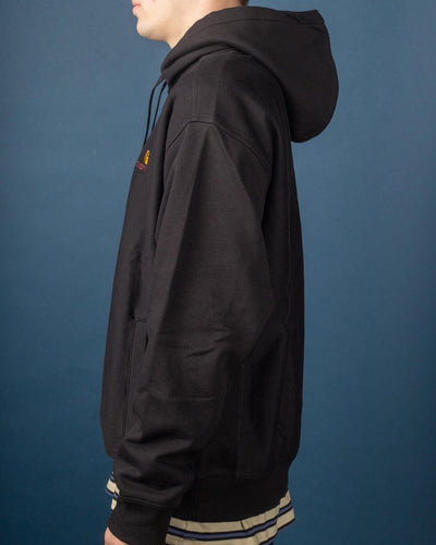 Carhartt - Hooded American Script Sweat  - Black Hoodies Carhartt   