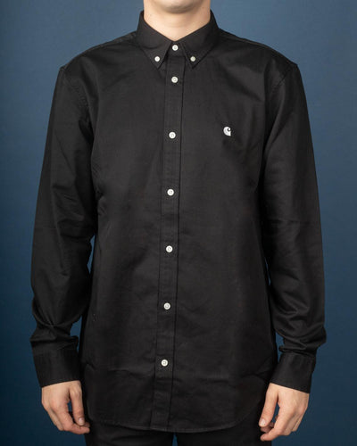 Carhartt - Madison L/S Shirt - Black / White Unclassified Carhartt   